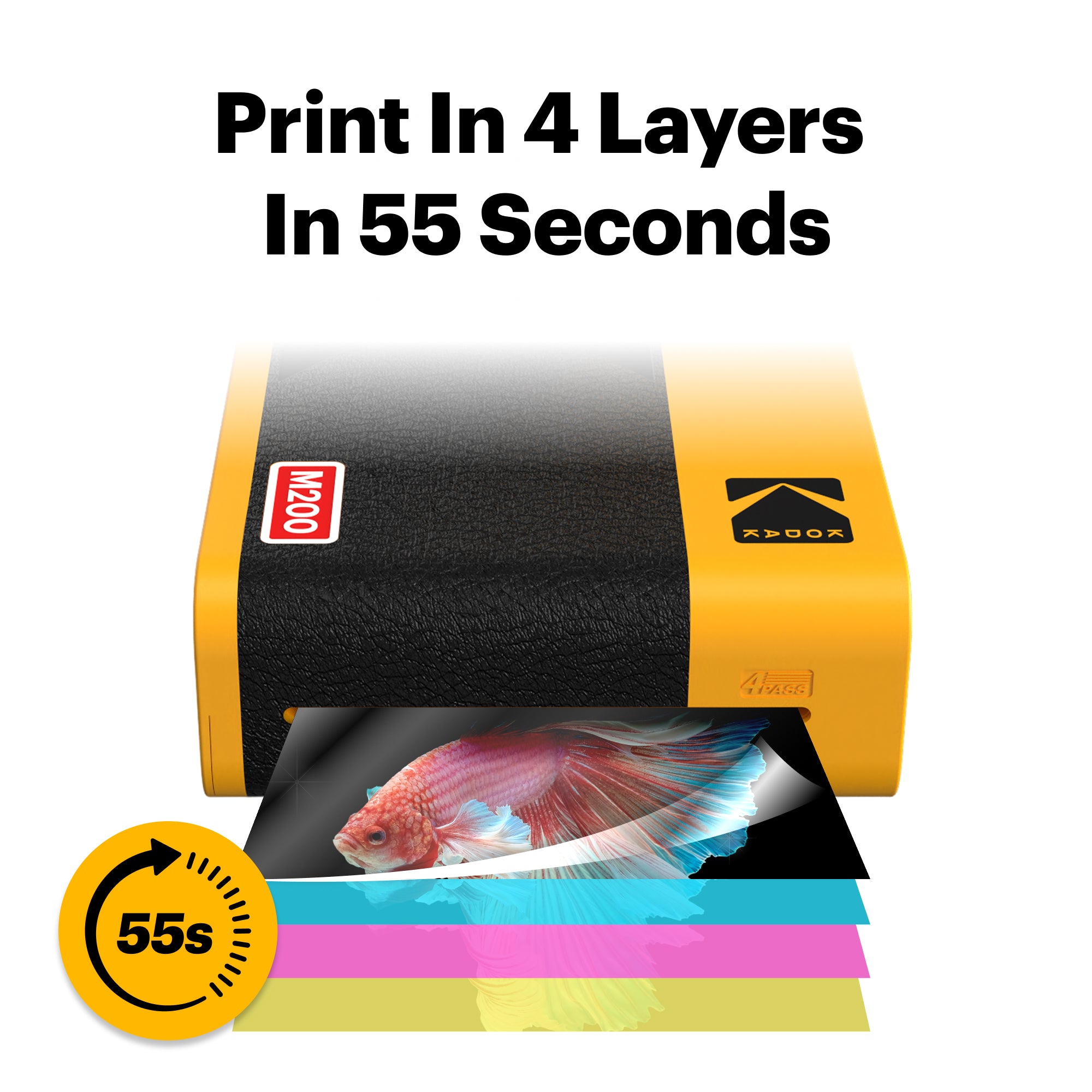 Kodak Mini 2 ERA (M200) Portable Photo Printer (Yellow/Black) Genuine HK Stock