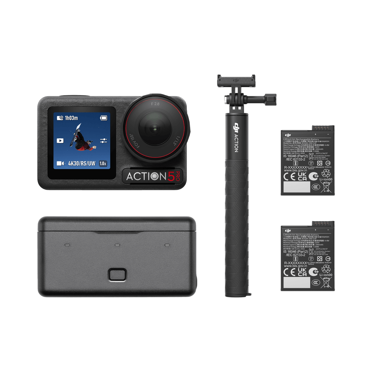 DJI Osmo Action 5 Pro 超旗艦畫質運動相機- 暢拍套裝 手持雲台相機（CM-DOA5S）[香港行貨]