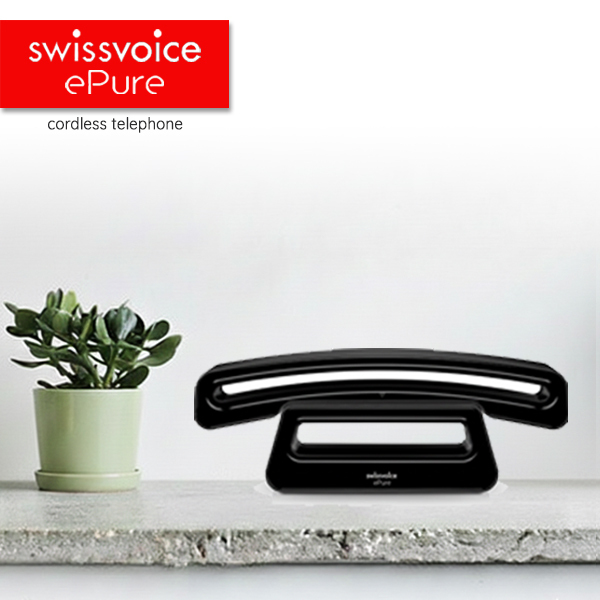 SwissVoice ePure 第二代無線DECT家居座機｜低輻射設計｜12小時通話｜免持通話｜復古極簡造型｜香港計 [香港行貨]