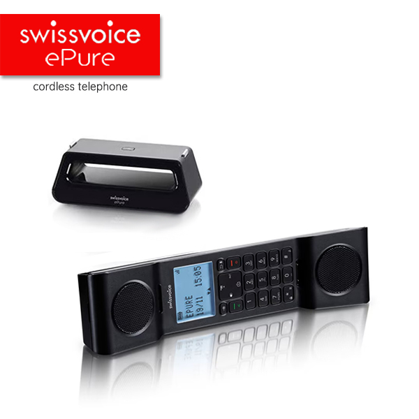 SwissVoice ePure 第二代無線DECT家居座機｜低輻射設計｜12小時通話｜免持通話｜復古極簡造型｜香港計 [香港行貨]
