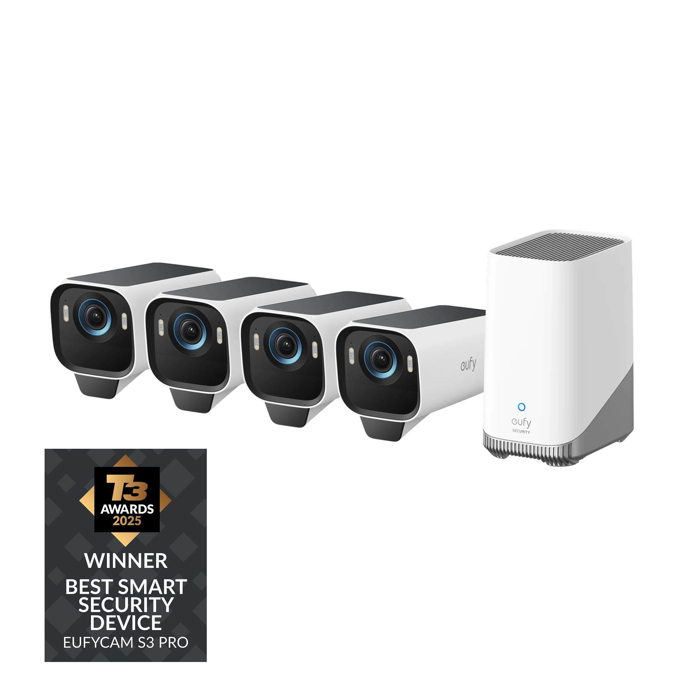 Eufy eufyCam S3 Pro 4K 無線家居安全攝像機 - 4-Cam Kit  [香港行貨]