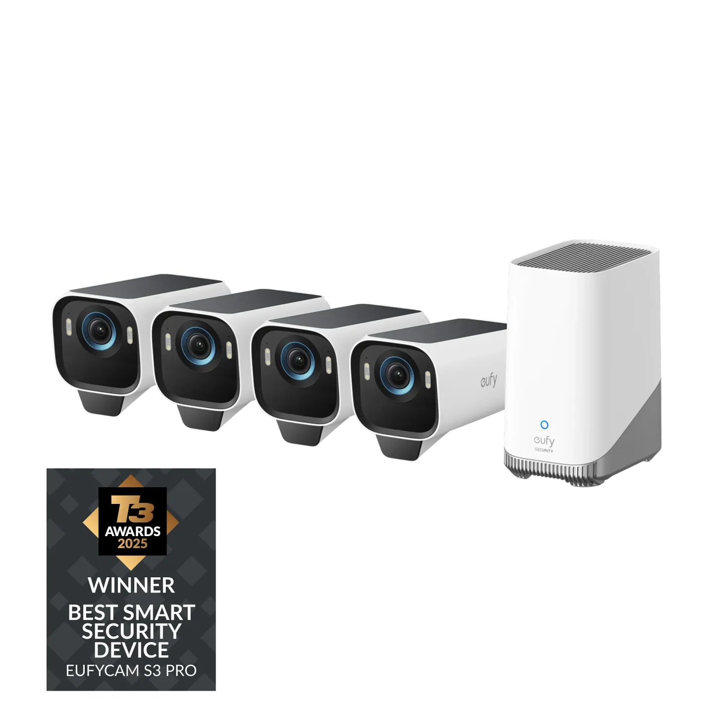 Eufy eufyCam S3 Pro 4K 無線家居安全攝像機 - 4-Cam Kit  [香港行貨]