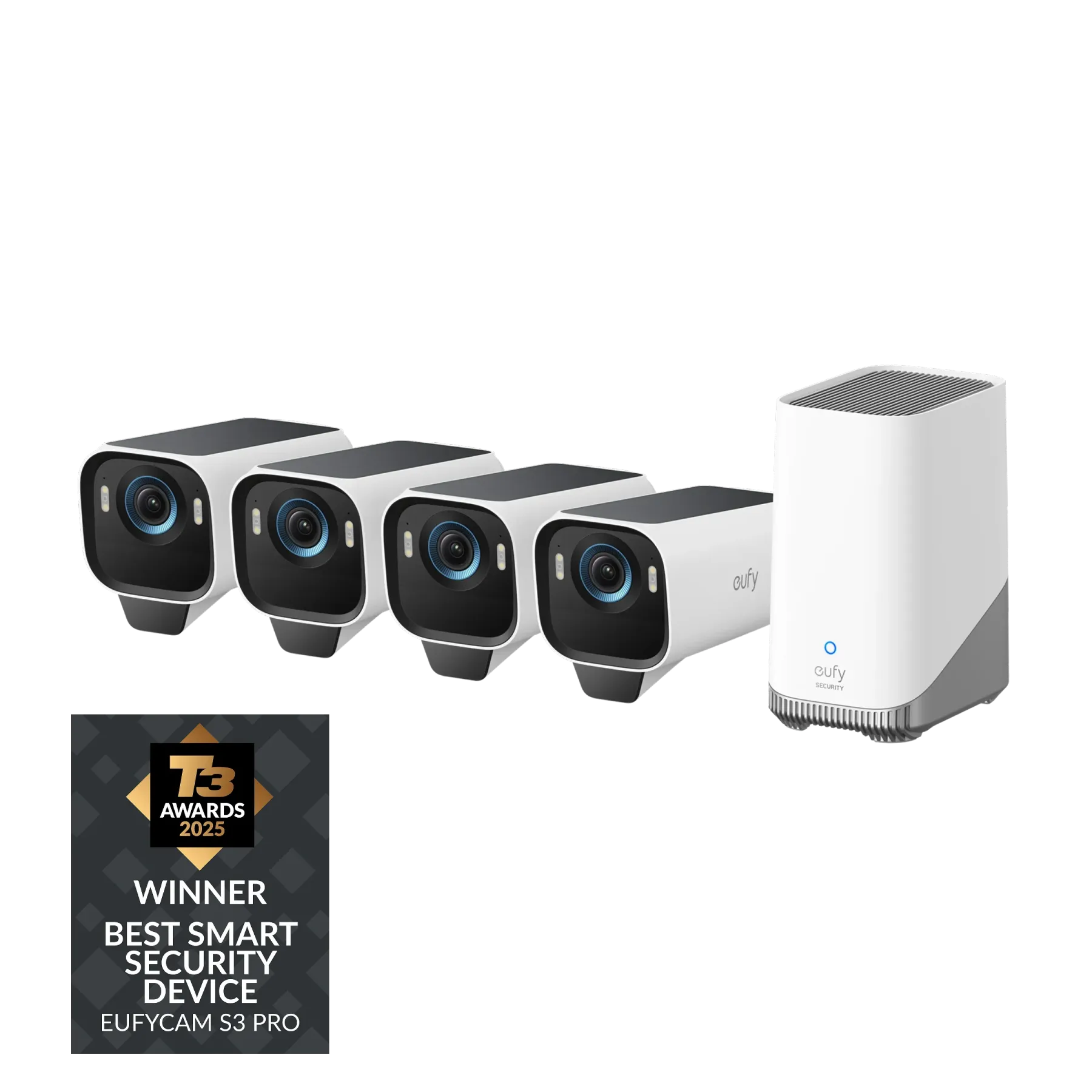 Eufy eufyCam S3 Pro 4K 無線家居安全攝像機 - 4-Cam Kit  [香港行貨]
