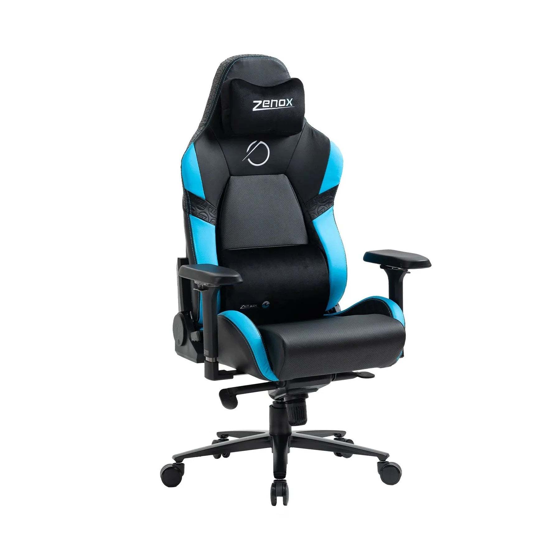 ZENOX Jupiter MK2 木星電競椅 - Leather/Sky Blue 皮面/天藍色 [香港行貨]-DIGIBAL ONLINE