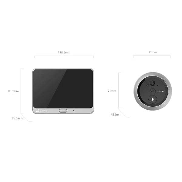EZVIZ DP2 (2K) 無線智能攝像頭及門鈴 (CS - DP2 - R100 - 6E3WPFBS) [香港行貨] - DIGIBAL ONLINE2