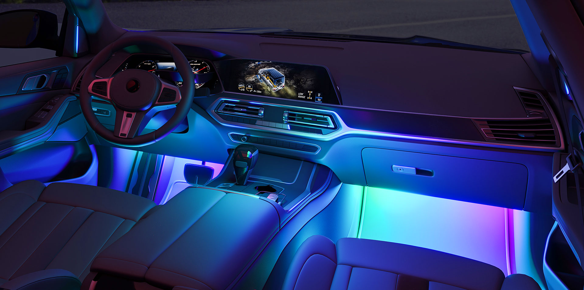 the interior of a car