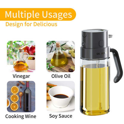 500ML 廚房按壓霧化 防漏油玻璃 噴油壺-DIGIBAL ONLINE