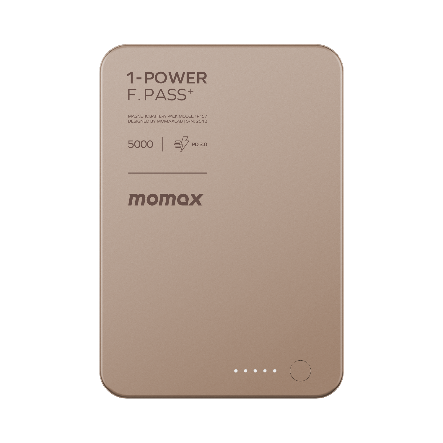 Momax 1-Power F.Pass+ 5000mAh 磁力帶線流動電源 (CCC 認證) IP157 [香港行貨]-DIGIBAL ONLINE