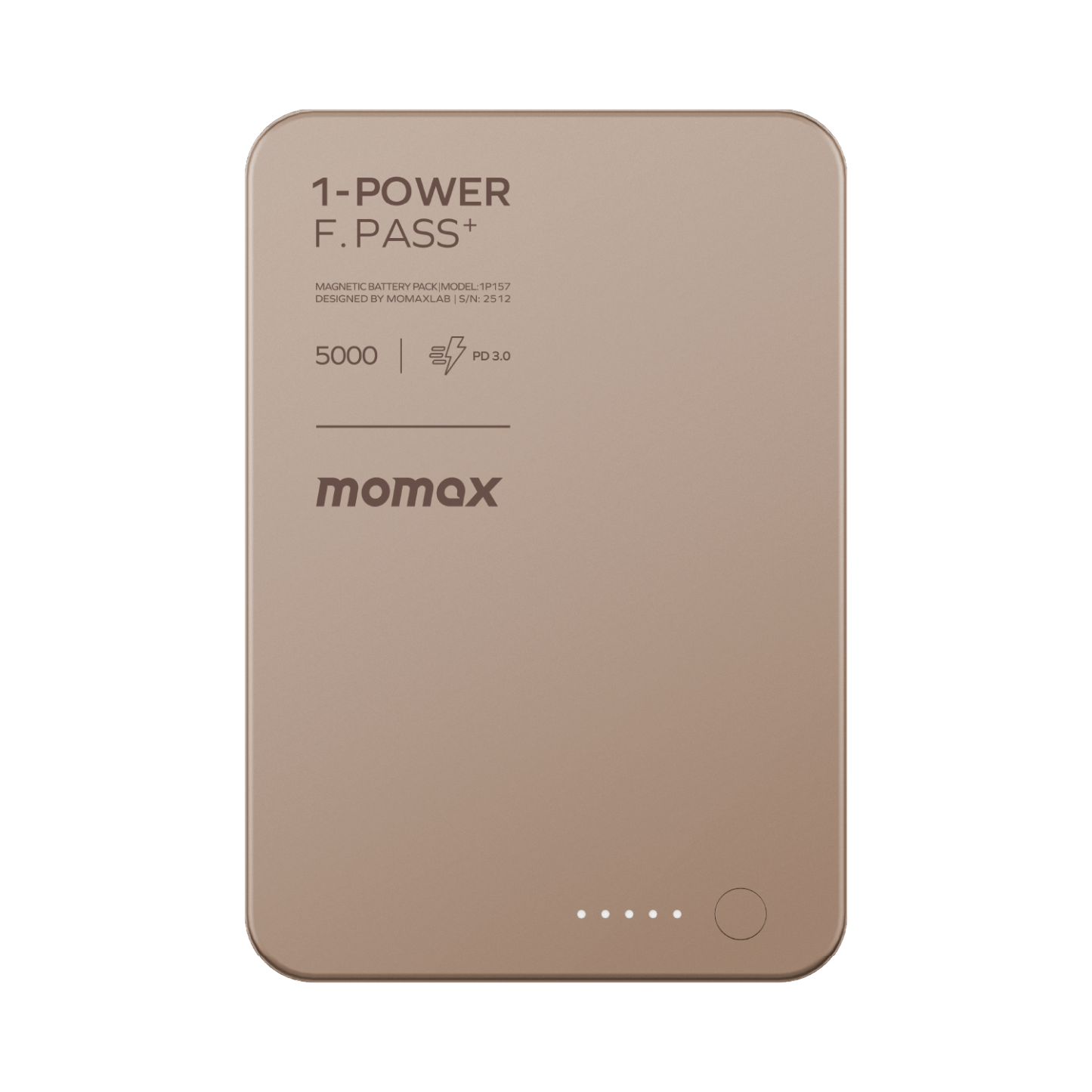 Momax 1-Power F.Pass+ 5000mAh 磁力帶線流動電源 (CCC 認證) IP157 [香港行貨]-DIGIBAL ONLINE