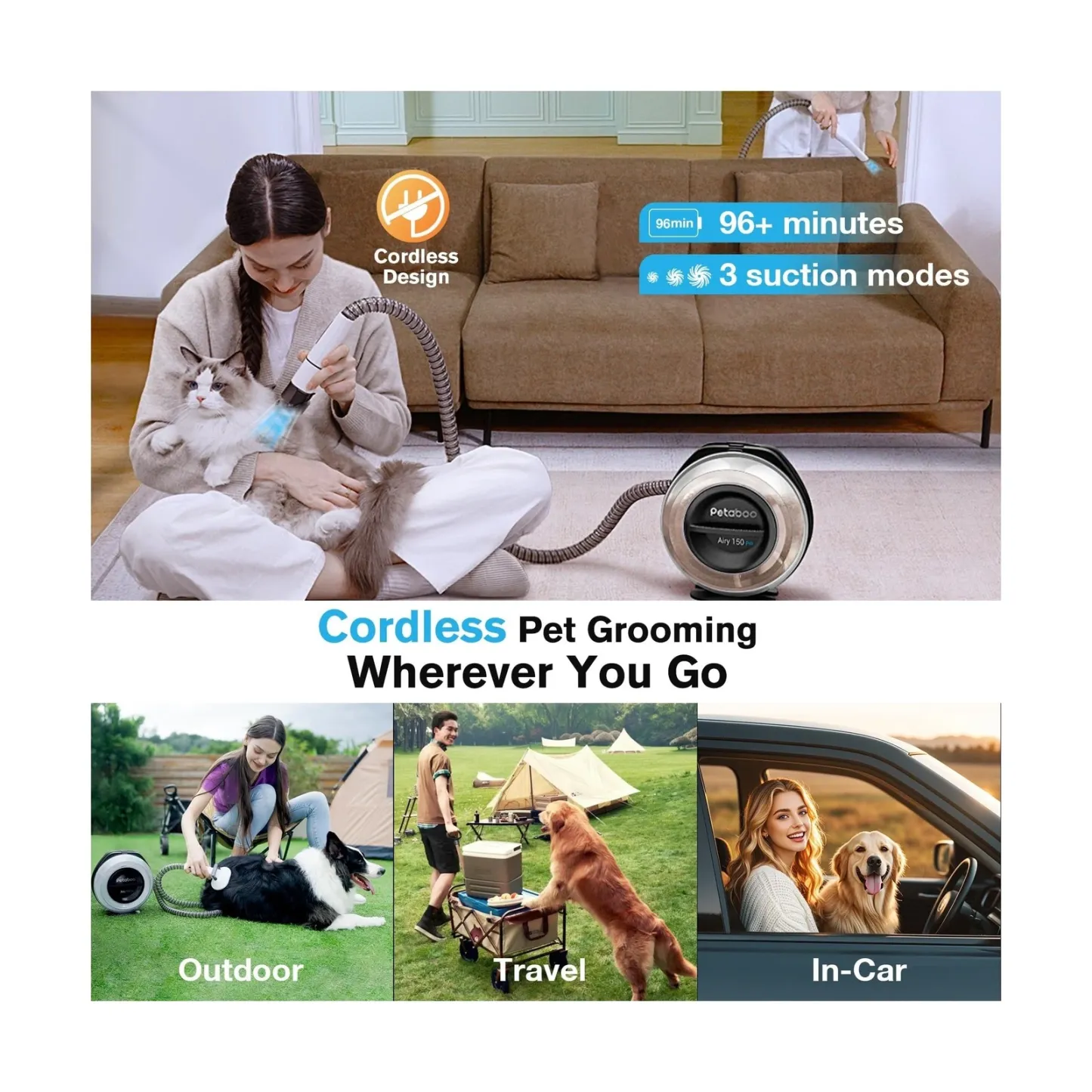 Petaboo A150 Pro 7合1多功能無線吸毛器 [香港行貨]