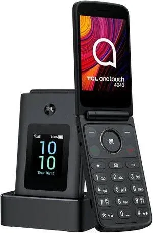 TCL onetouch 4G 翻蓋功能手機 [香港行貨] 3.2 吋雙屏 ・ 大按鍵 ・ SOS ・ 長者手機