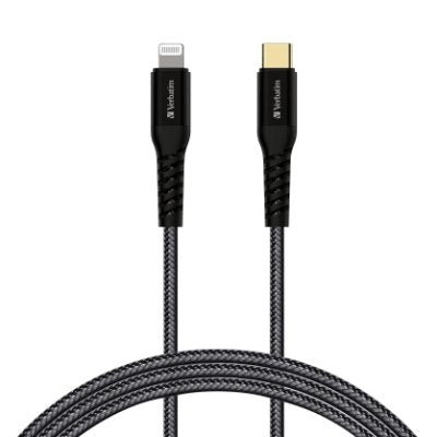 Verbatim Tough Max Type C to Lightning 充電傳輸線- 黑色 [香港行貨] - DIGIBAL ONLINE