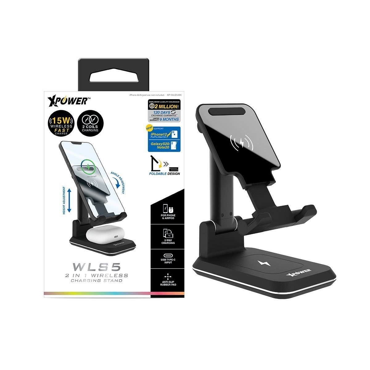 XPower WLS5 15W快充無線充電支架 [香港行貨] - DIGIBAL ONLINE