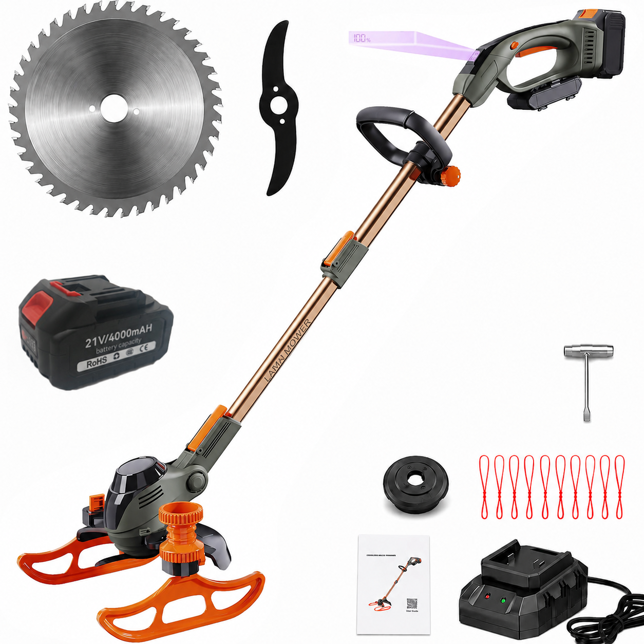 Cordless Brushless Multi-Function Grass Trimmer