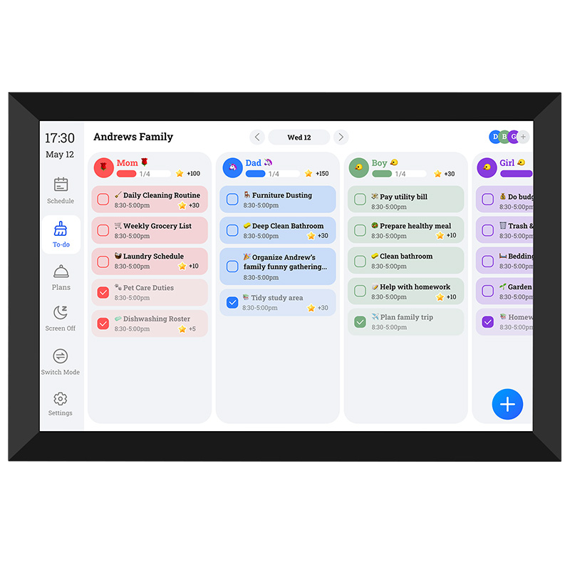 Kotech Fotocube Smart Digital Calendar (Photo Frame + Family Scheduler + Art Gallery)