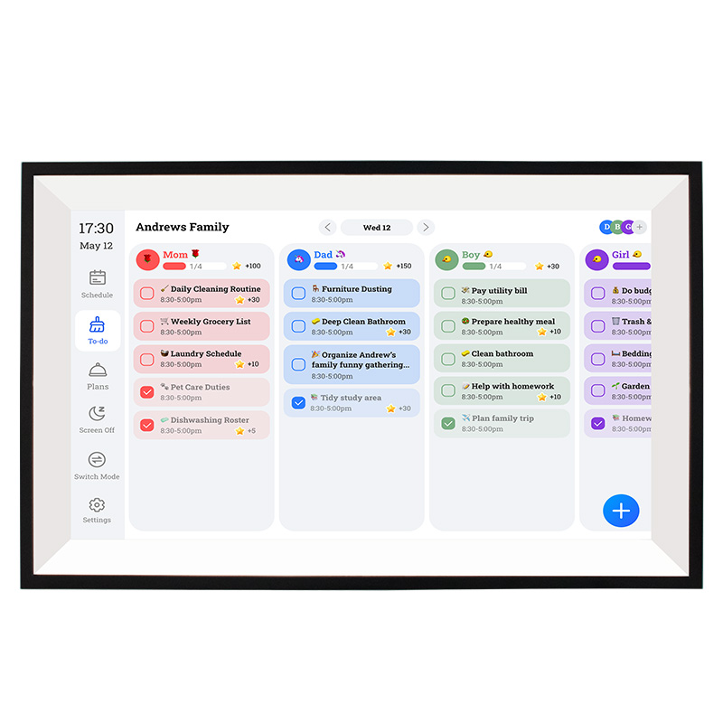 Kotech Fotocube Smart Digital Calendar (Photo Frame + Family Scheduler + Art Gallery)
