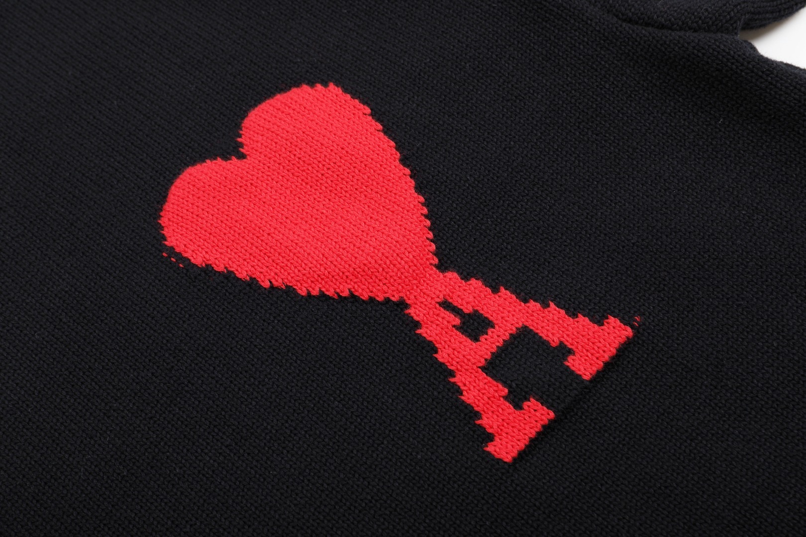 【AMI PARIS】 アミ パリス Intarsia Sweater ハートロゴ ニット ロゴ セーター オーバーサイズ