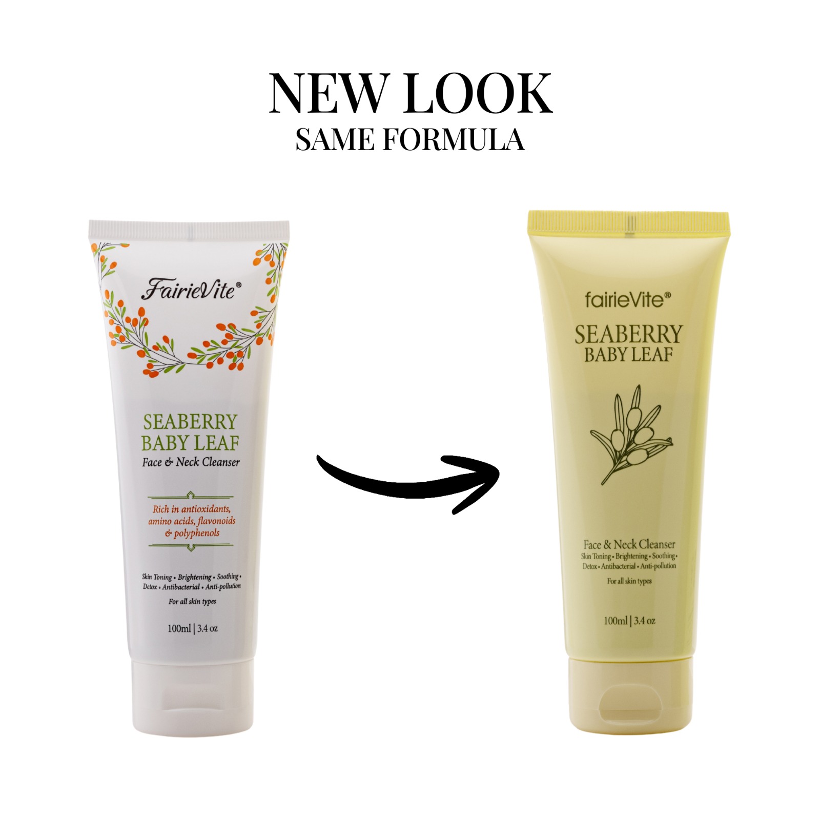 fairieVite Seaberry Baby Leaf Cleanser (100ml)