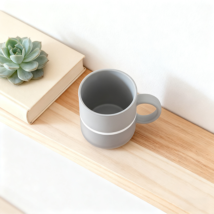 現代簡約灰色咖啡杯