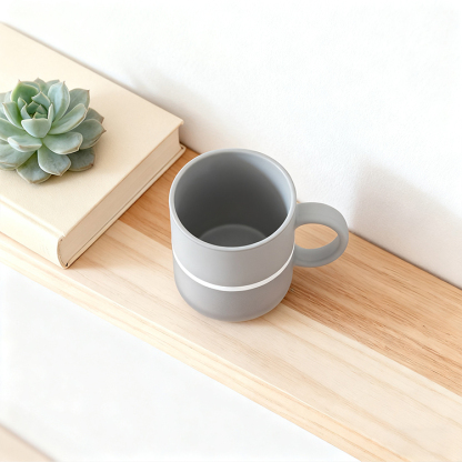 現代簡約灰色咖啡杯