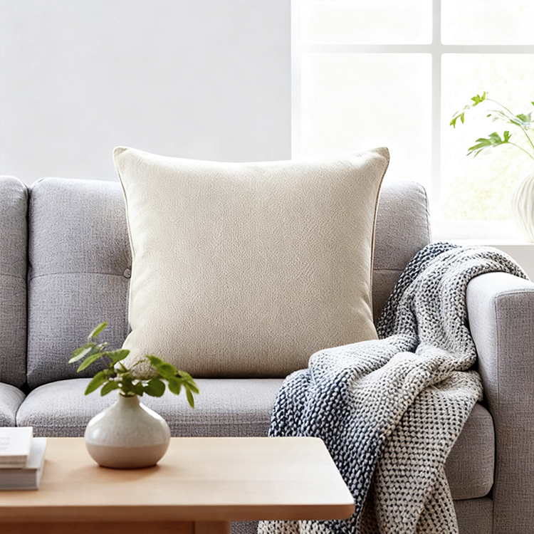 米白色針織抱枕