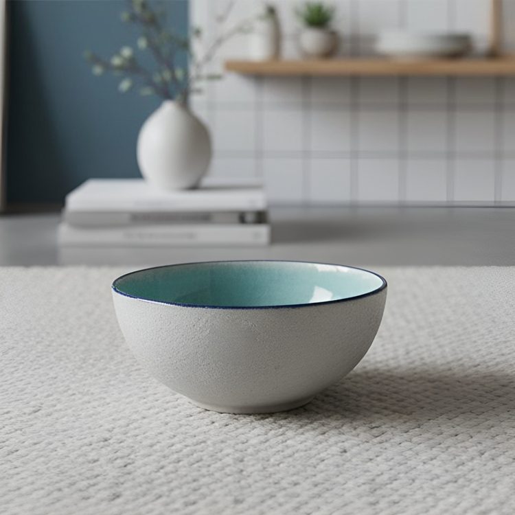 灰色陶瓷圓形碗（3個）