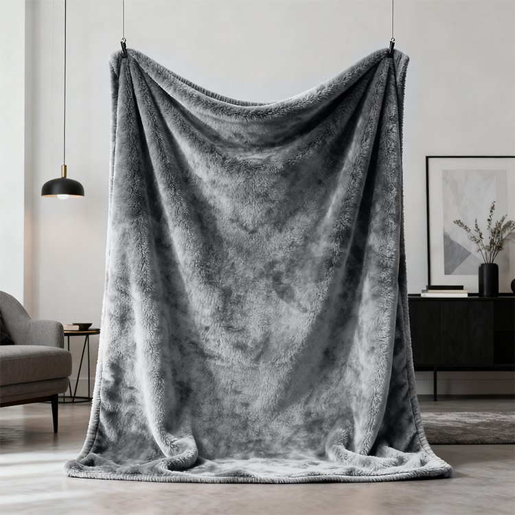 柔軟厚實毛絨毯子適合沙發床舖