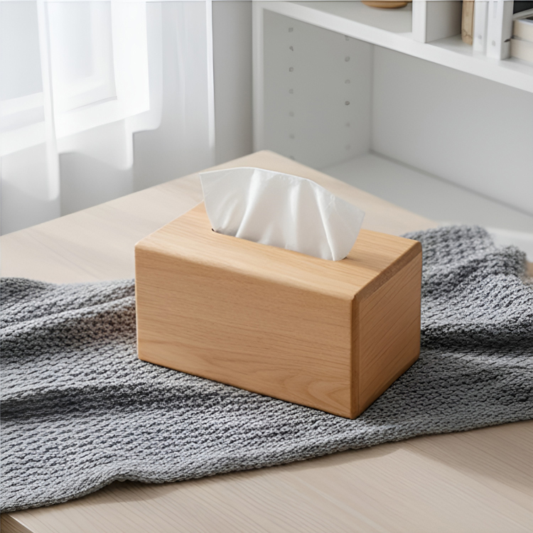 原木色紙巾收納盒（3個）