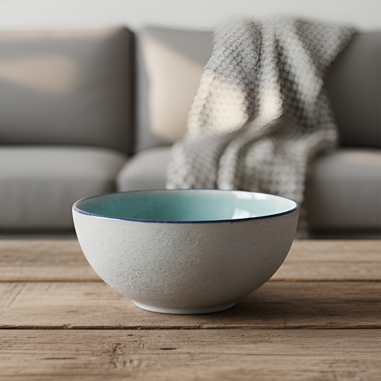 灰色陶瓷圓形碗（3個）