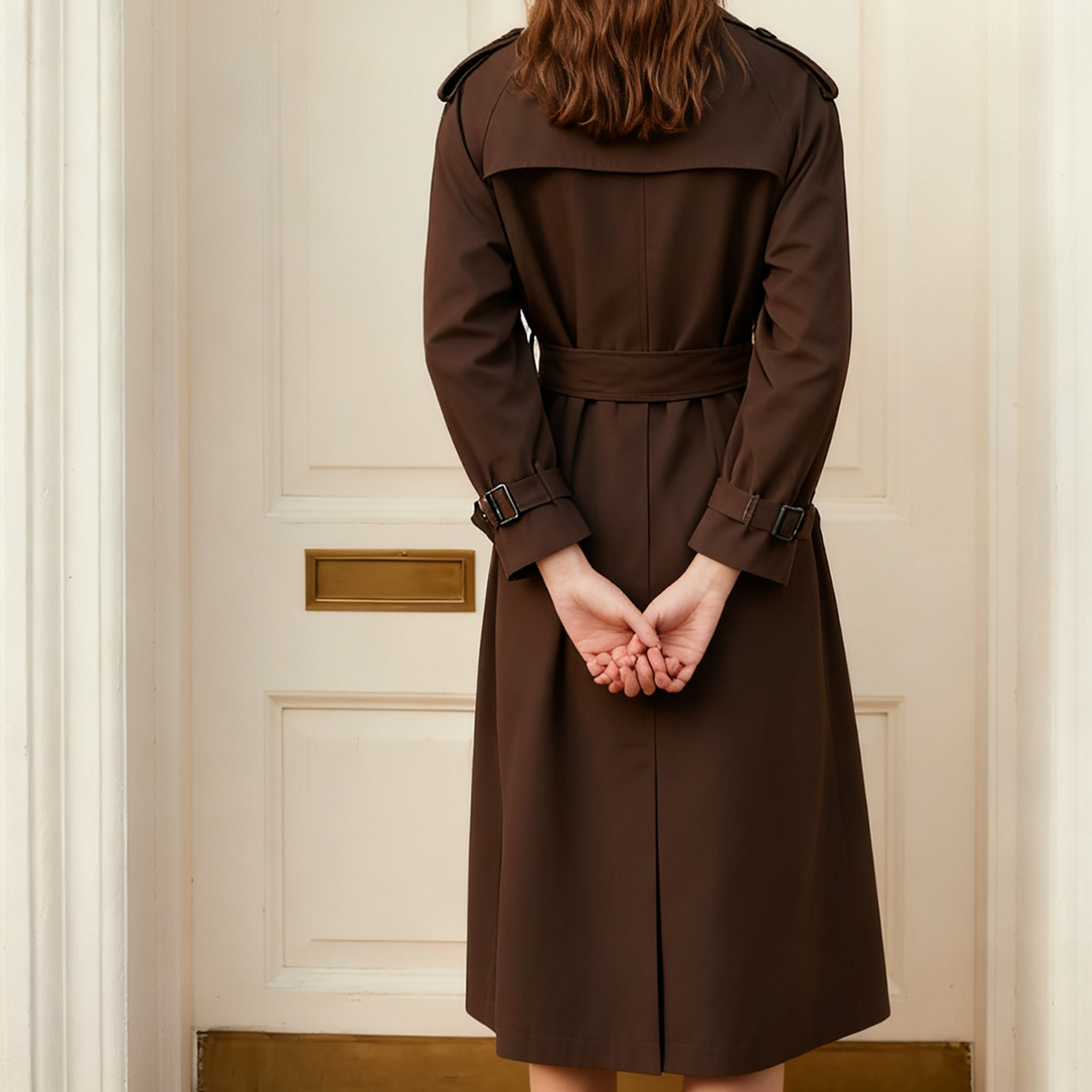 모던 여성용 패션 트렌치코트