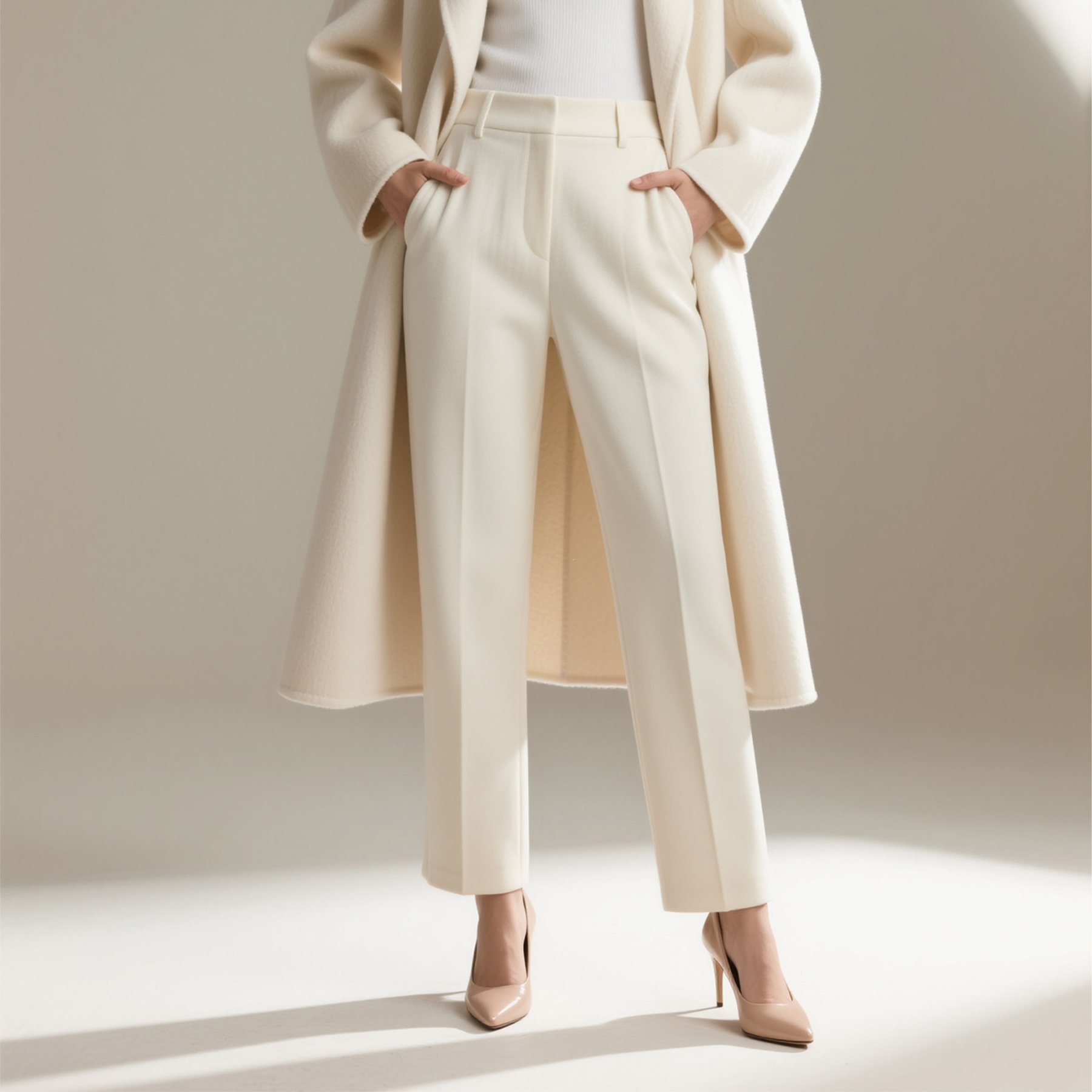 편안한 면 소재 여성 바지 