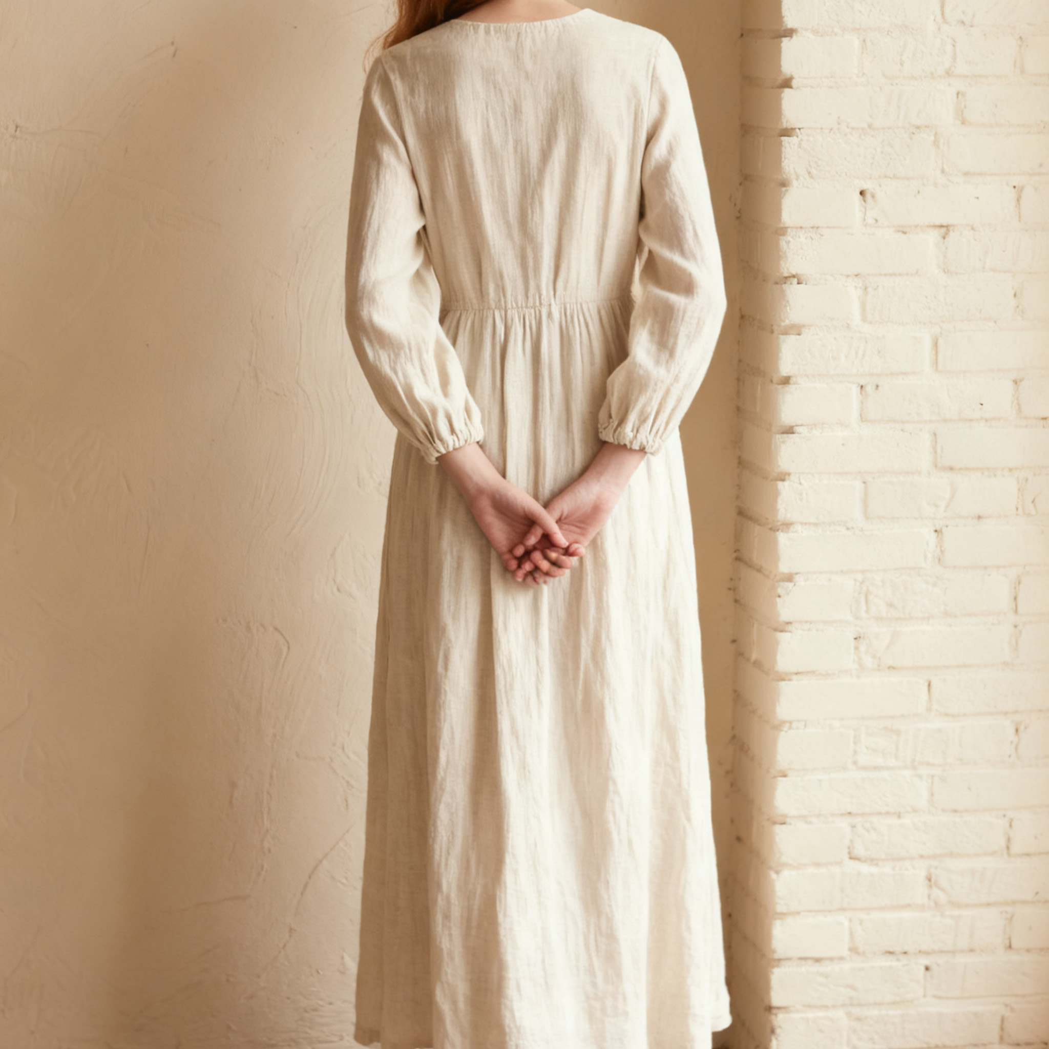 우아한 긴소매 원피스