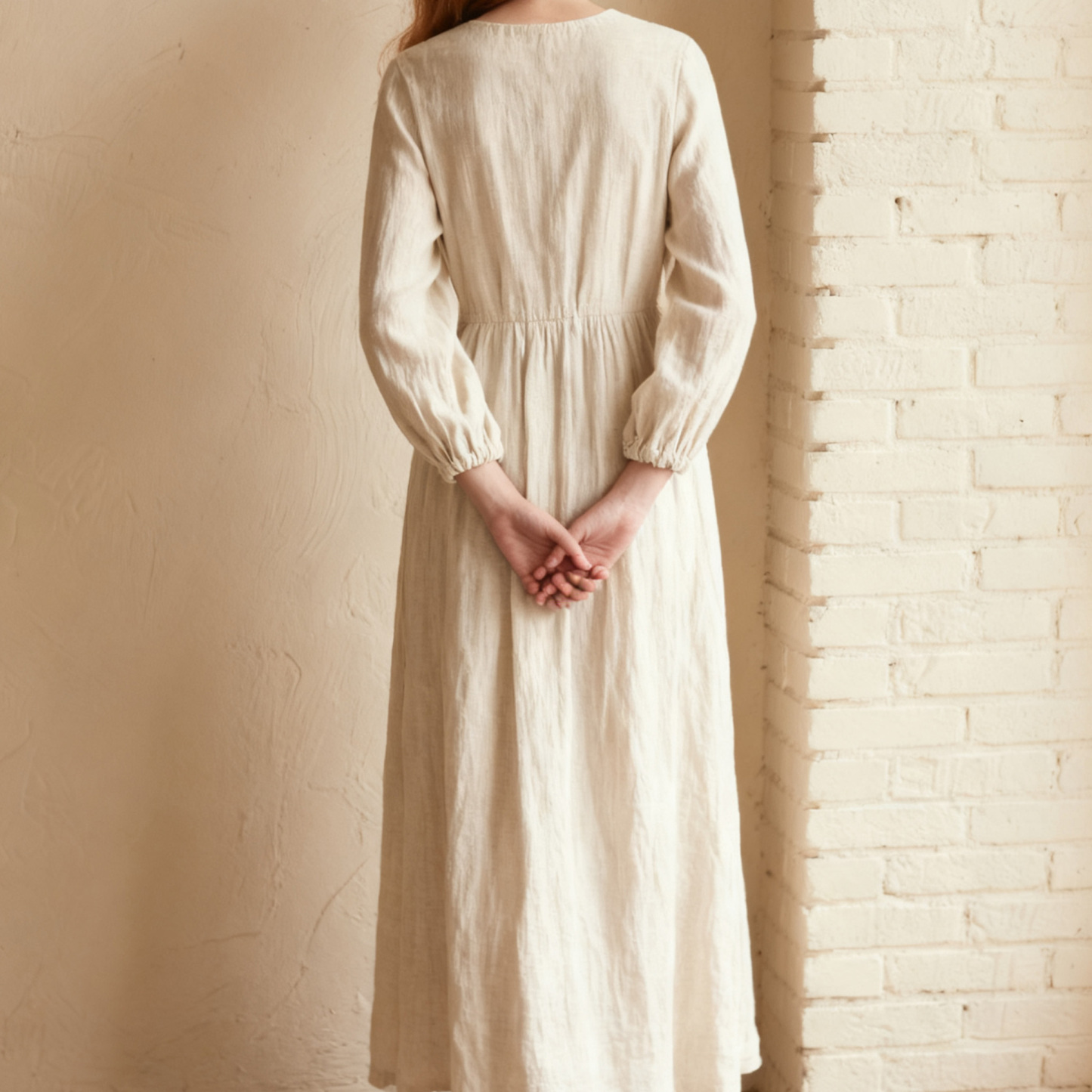 우아한 긴소매 원피스