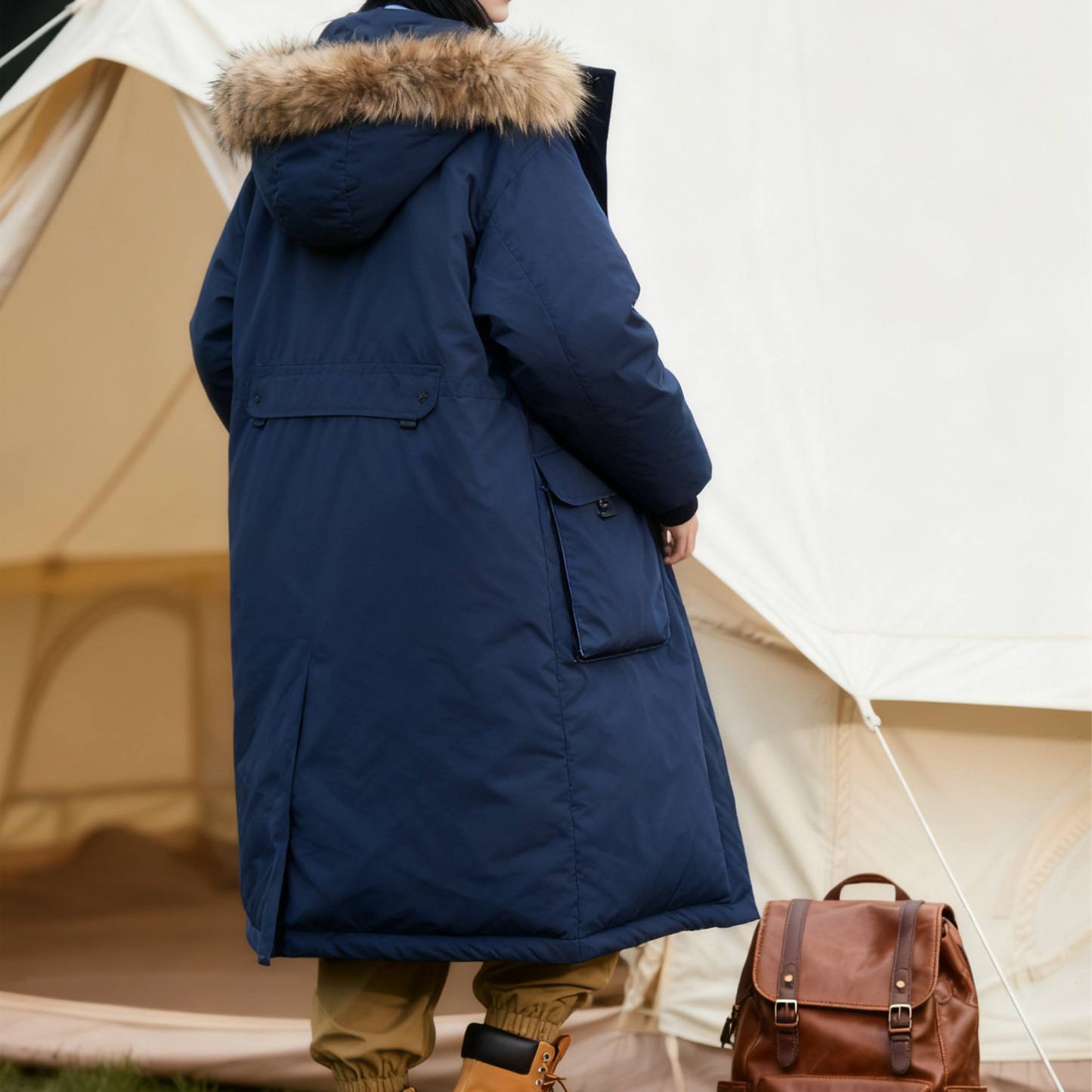 여성용 롱 패딩 다운 재킷