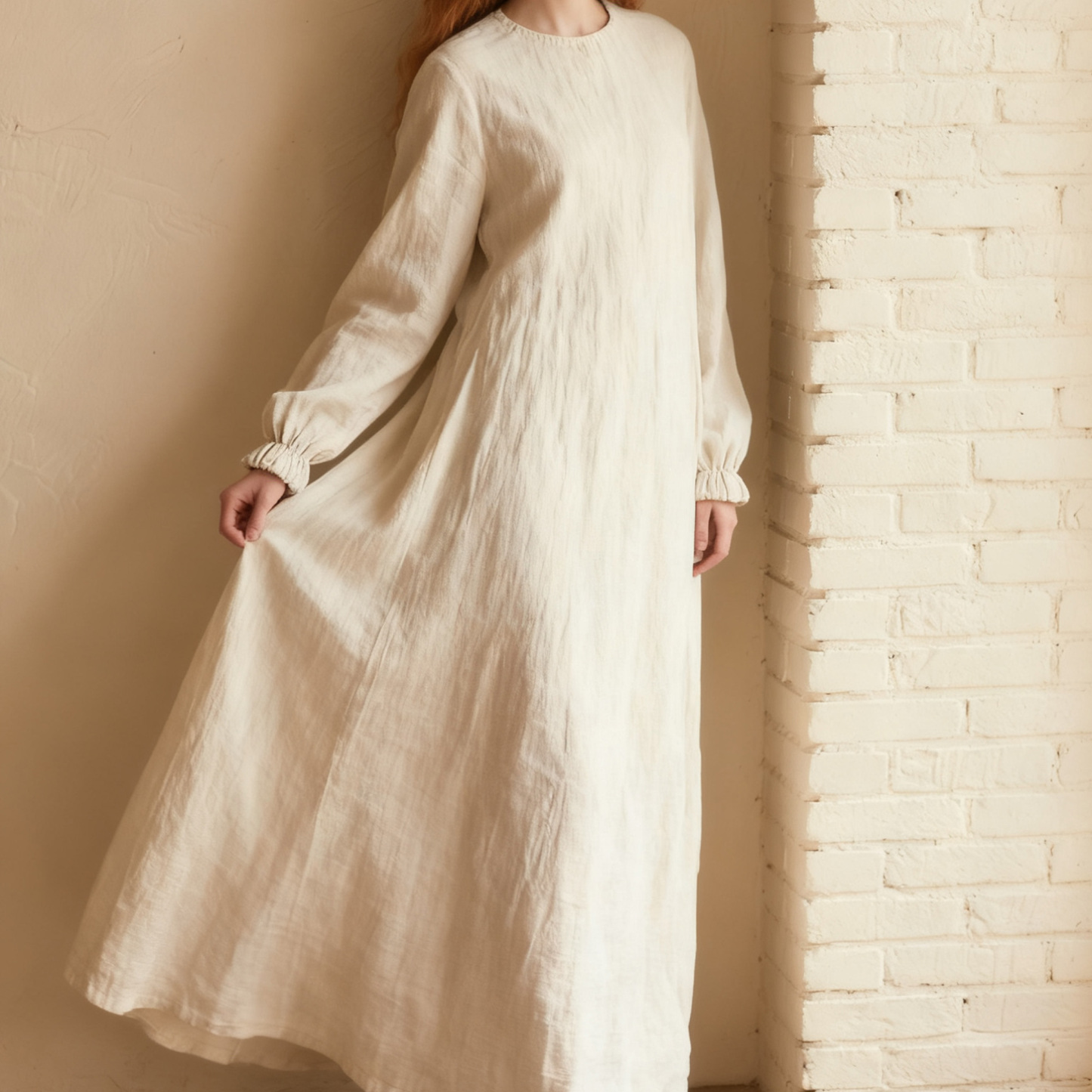 우아한 긴소매 원피스