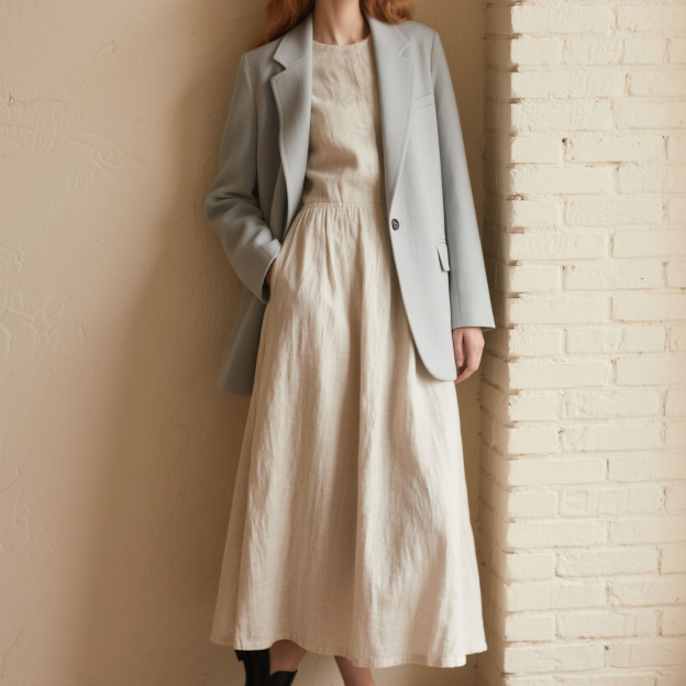 우아한 긴소매 원피스