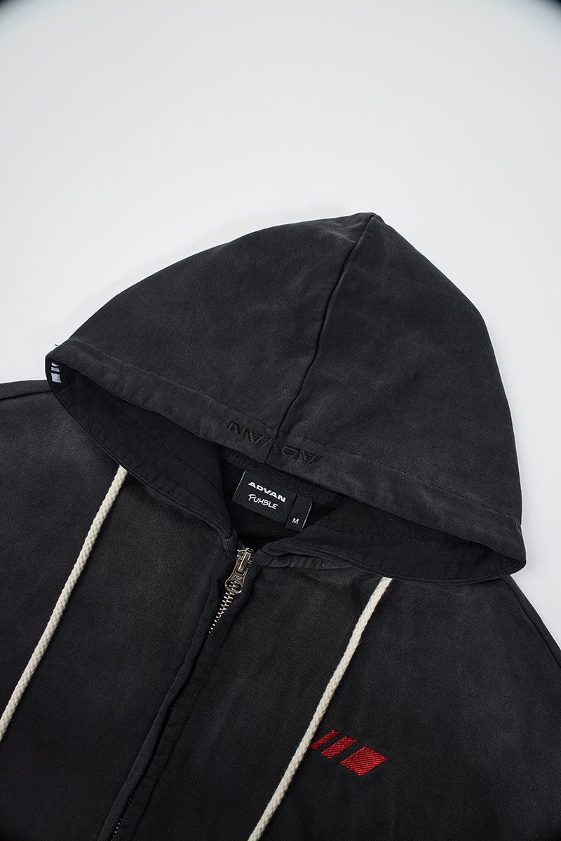 ADVAN x FUMBLE WASHED ZIP UP HOODIES