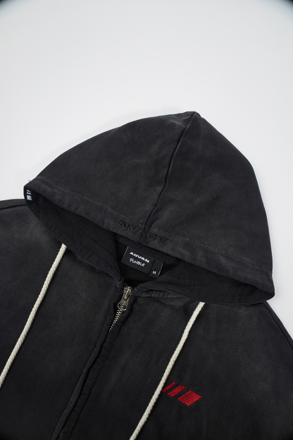 ADVAN x FUMBLE WASHED ZIP UP HOODIES