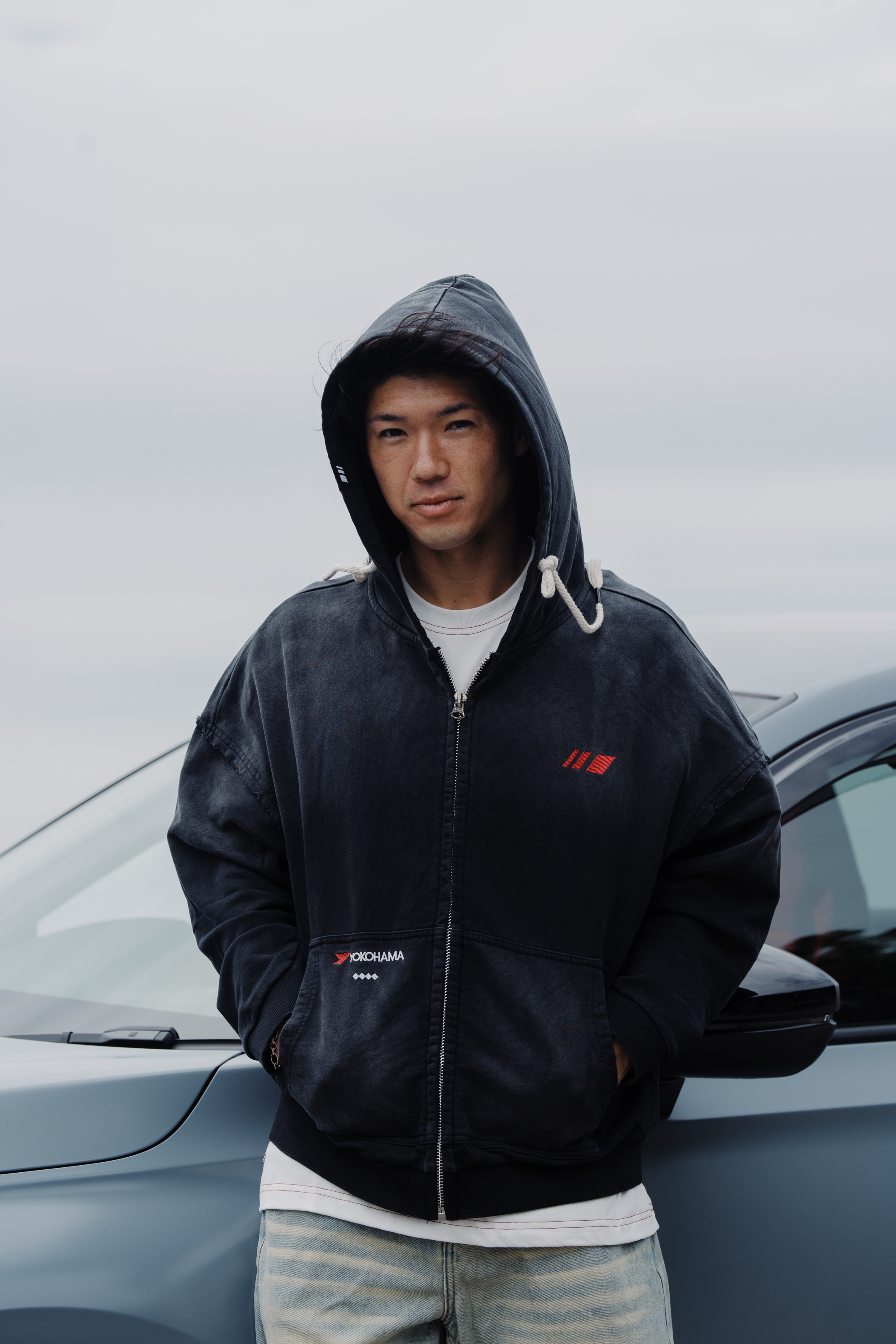 ADVAN X FUMBLE WASHED ZIP UP HOODIES