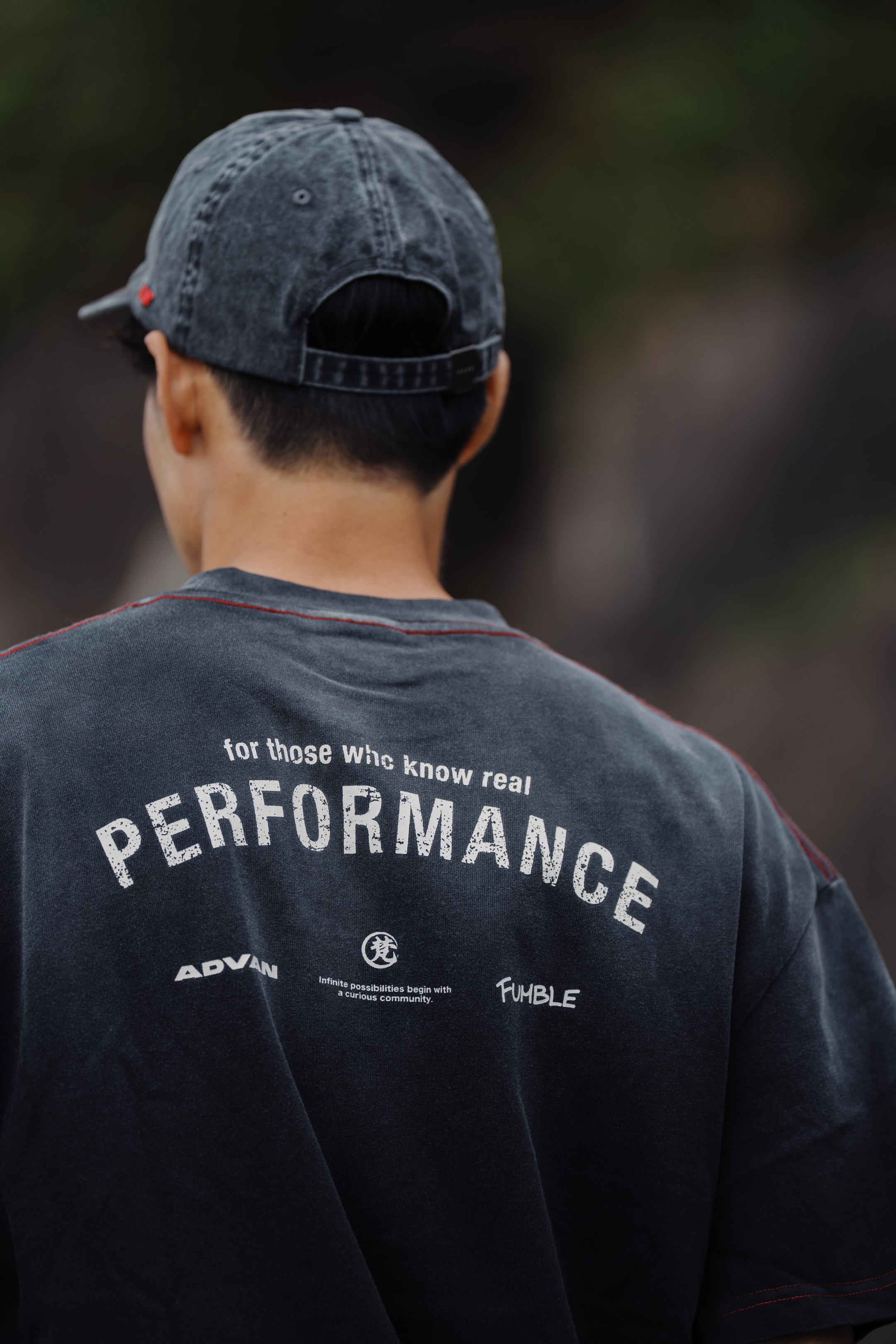 ADVAN X FUMBLE WASHED LOGO TEE