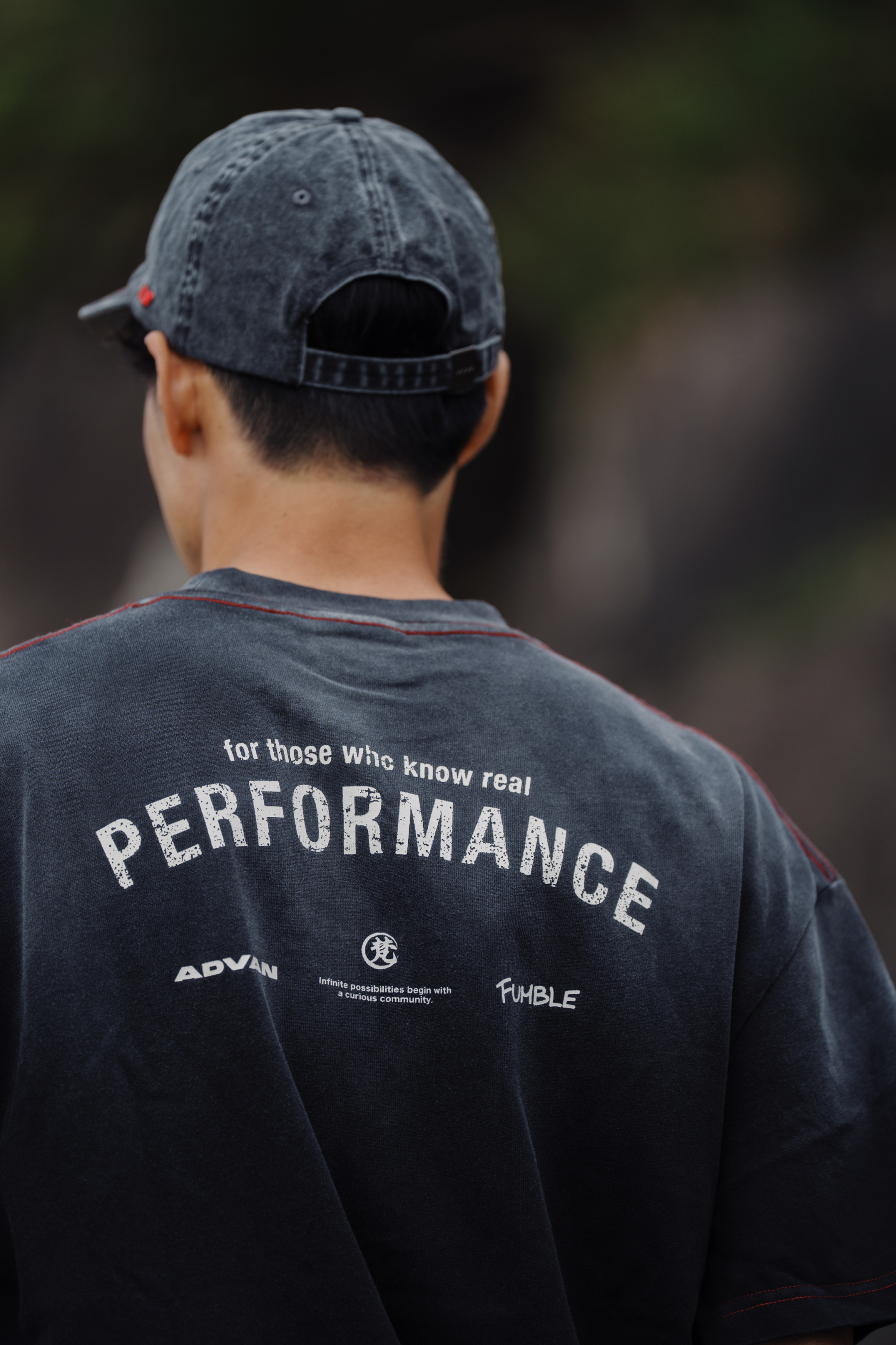 ADVAN X FUMBLE WASHED LOGO TEE