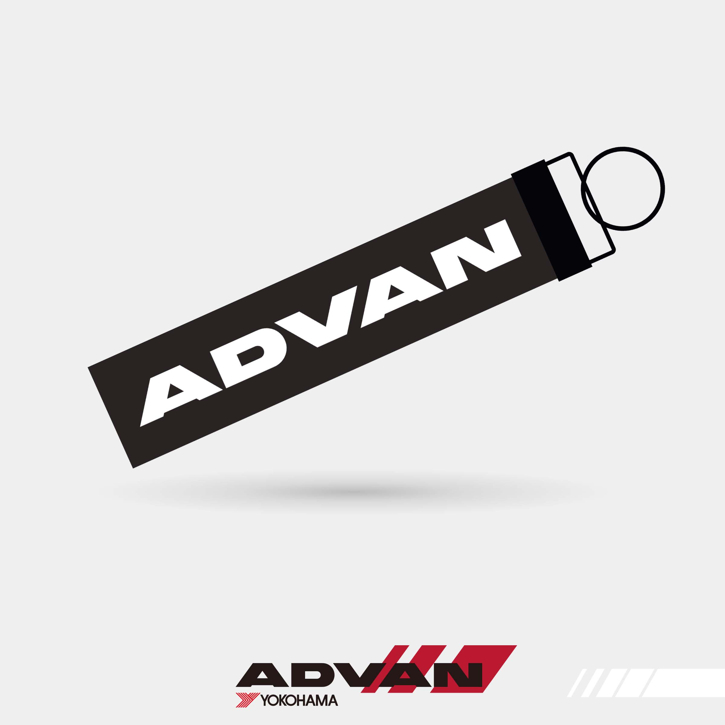 ADVAN CARBON-FIBRE/FABRIC KEYCHAIN