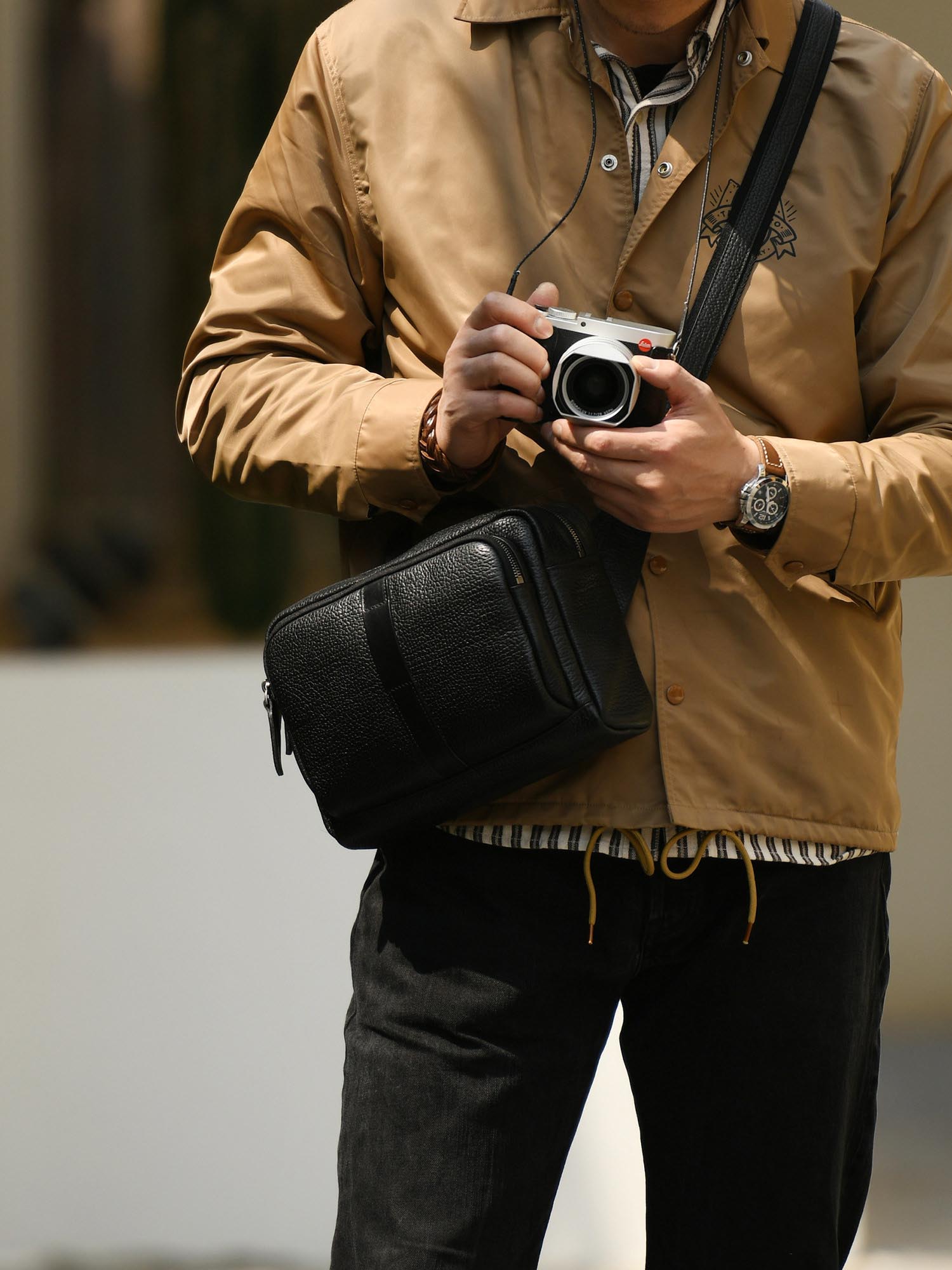 黑色單肩斜背包MT10號