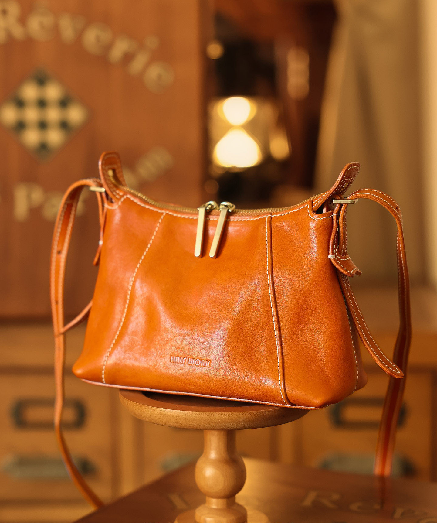 真皮托特包復古手工通勤法式斜背包KB-3238號