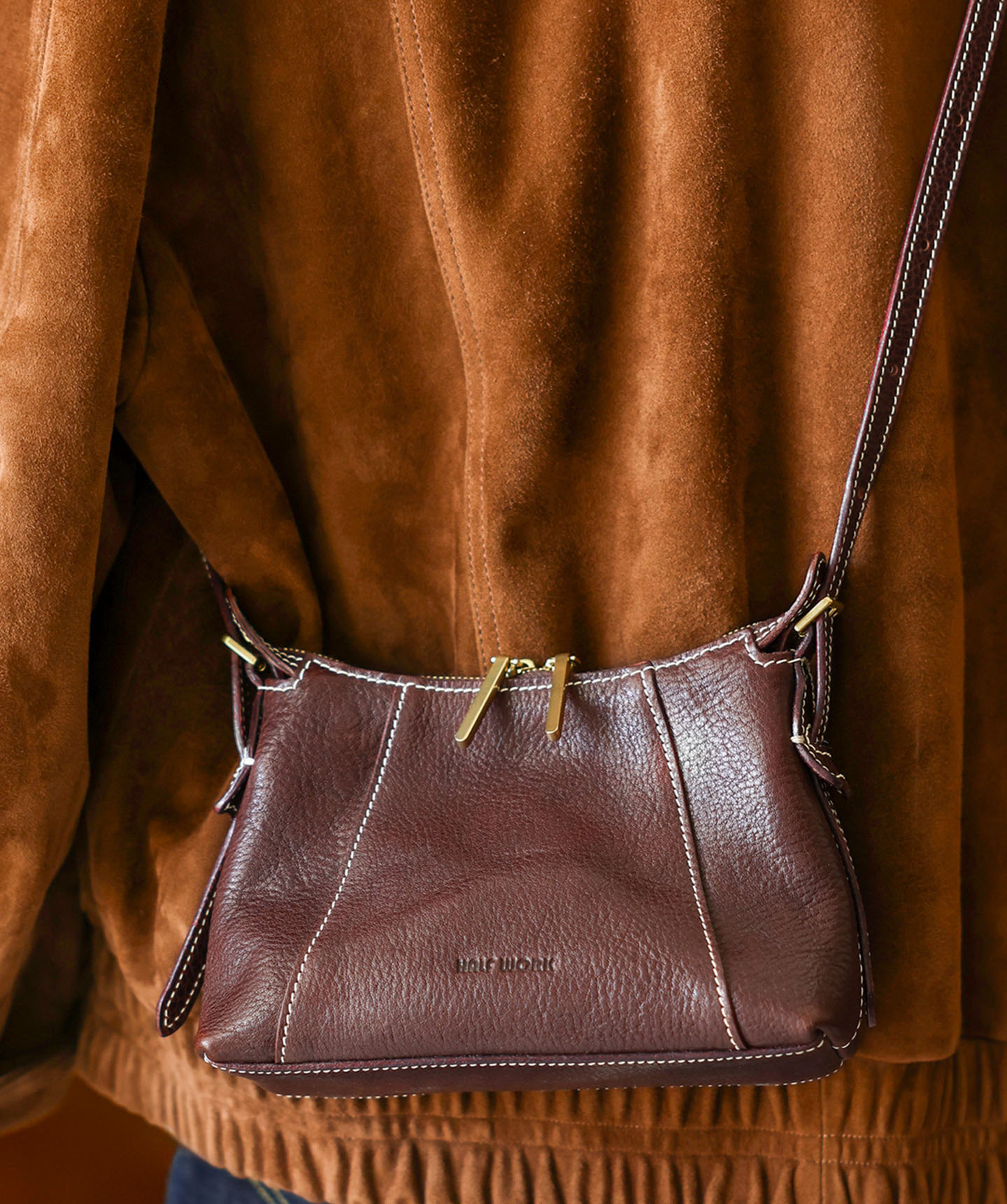 真皮托特包復古手工通勤法式斜背包KB-3238號