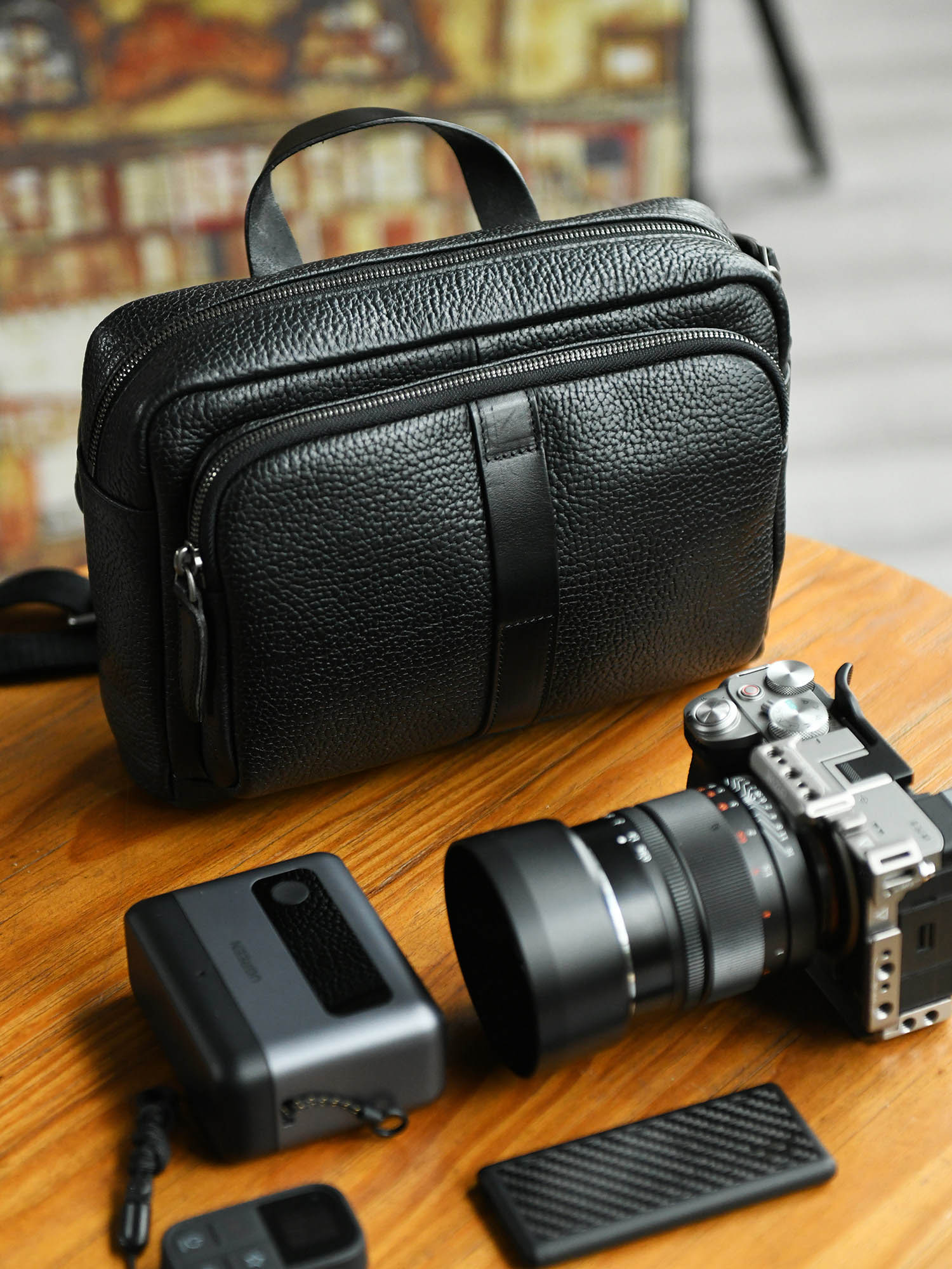 黑色單肩斜背包MT10號