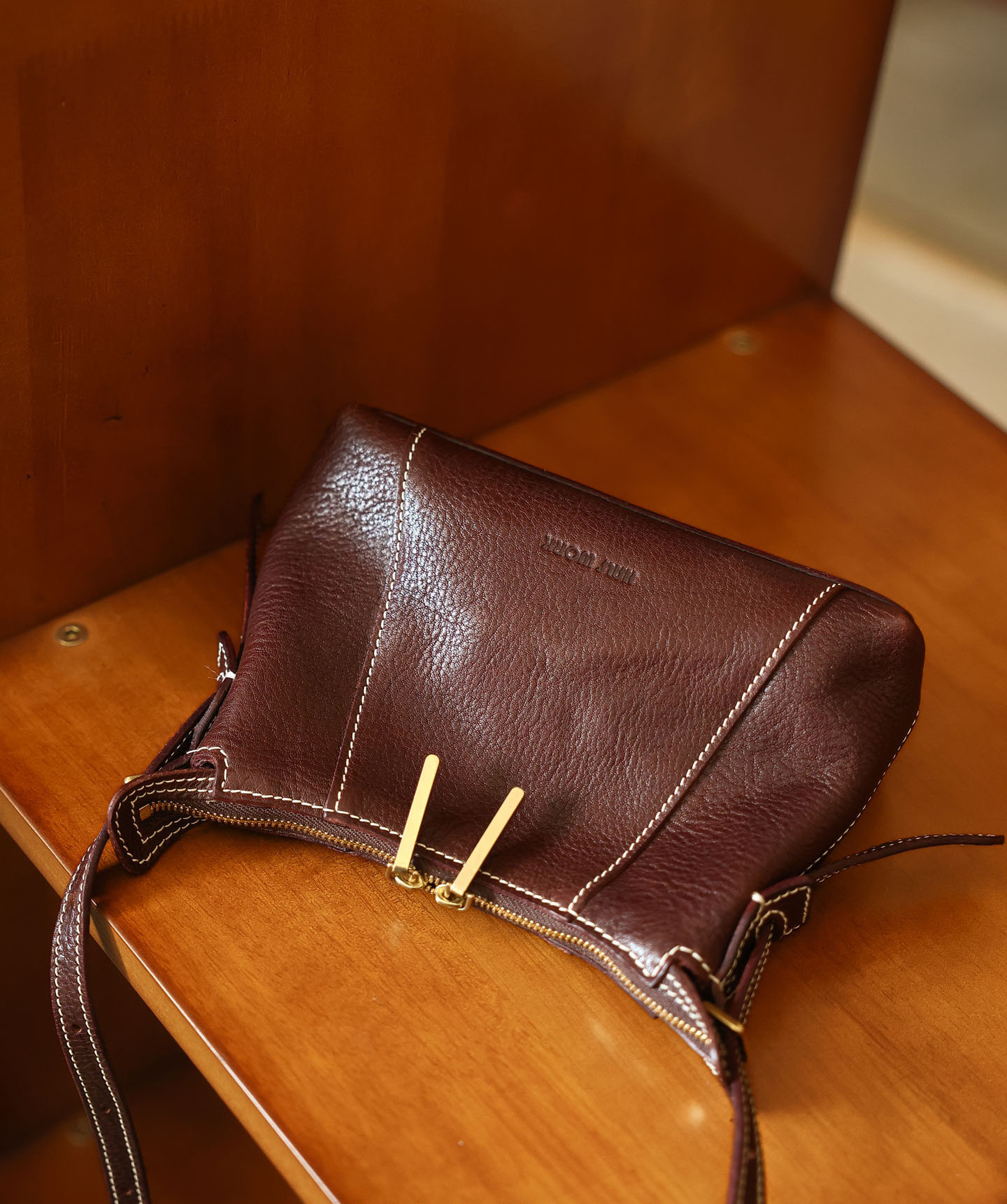 真皮托特包復古手工通勤法式斜背包KB-3238號