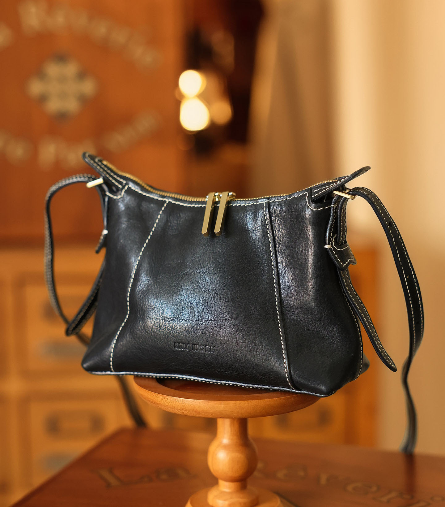 真皮托特包復古手工通勤法式斜背包KB-3238號