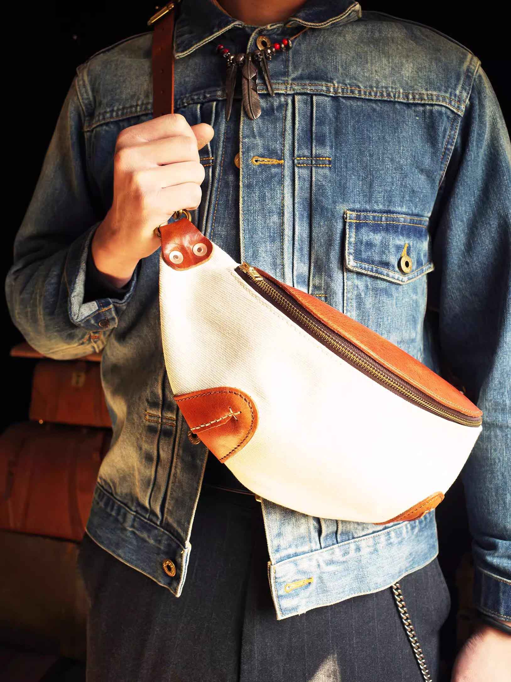 DEEPKEE休閒潮流阿美咔叽胸包LB6789號