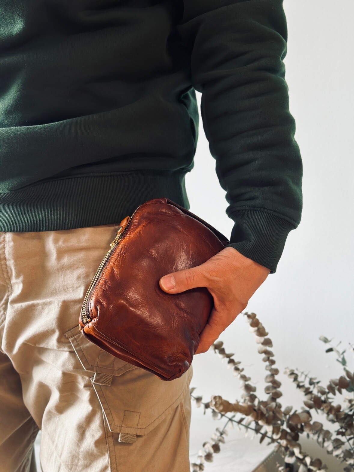 DEEPKEE多功能收納手腕眞皮包6793號